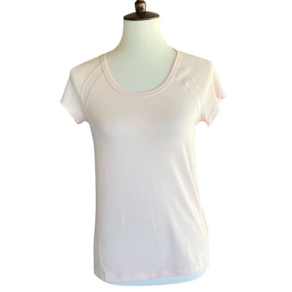 Zella Womens Light Coral Crew Neck Breathable Power Tee Size XS - Picture 12 of 12